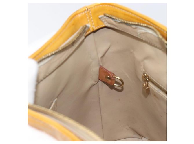 Bolso de mano LOUIS VUITTON Monogram Vernis Houston Beige M91004 LV Auth hk4033 - vista 22