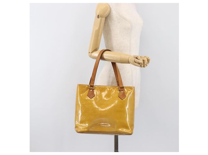Bolso de mano LOUIS VUITTON Monogram Vernis Houston Beige M91004 LV Auth hk4033 - vista 26