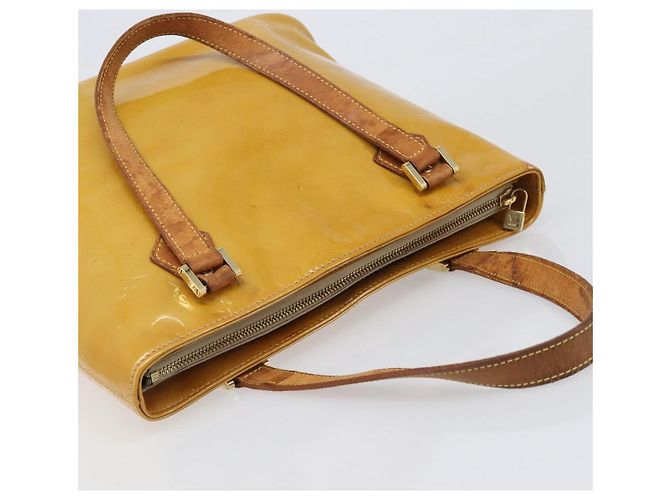 Bolso de mano LOUIS VUITTON Monogram Vernis Houston Beige M91004 LV Auth hk4033 - vista 6