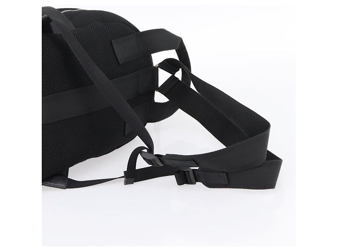 Miu Miu Rucksack Canvas Black Silver Auth ka6007 Schwarz Silber - Ansicht 10