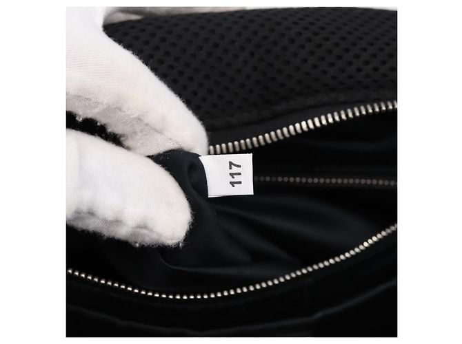 Miu Miu Rucksack Canvas Black Silver Auth ka6007 Schwarz Silber - Ansicht 12