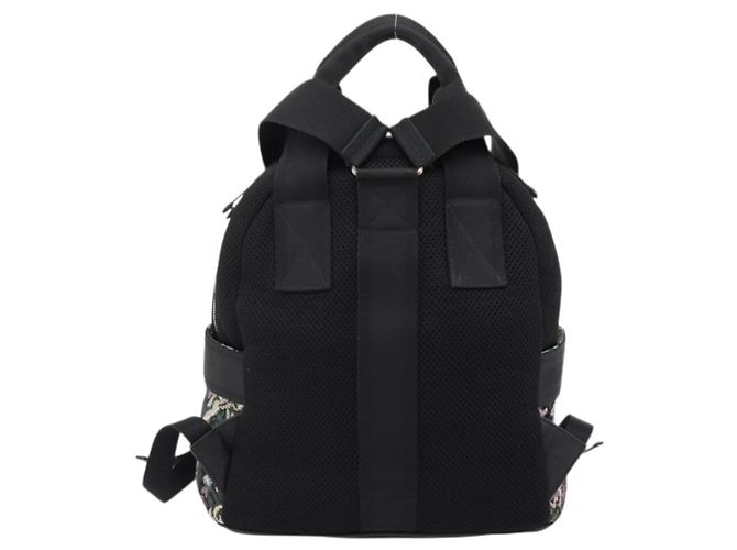 Miu Miu Rucksack Canvas Black Silver Auth ka6007 Schwarz Silber - Ansicht 2