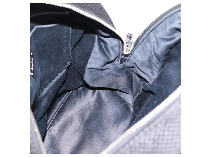 Miu Miu Rucksack Canvas Black Silver Auth ka6007 Schwarz Silber - Ansicht 22