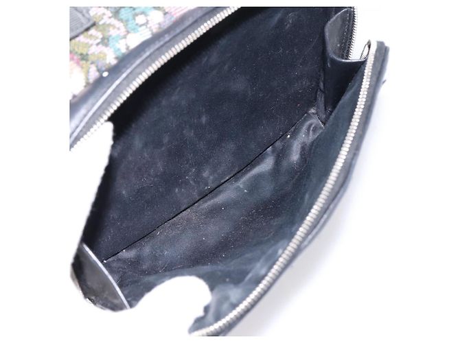 Miu Miu Rucksack Canvas Black Silver Auth ka6007 Schwarz Silber - Ansicht 25