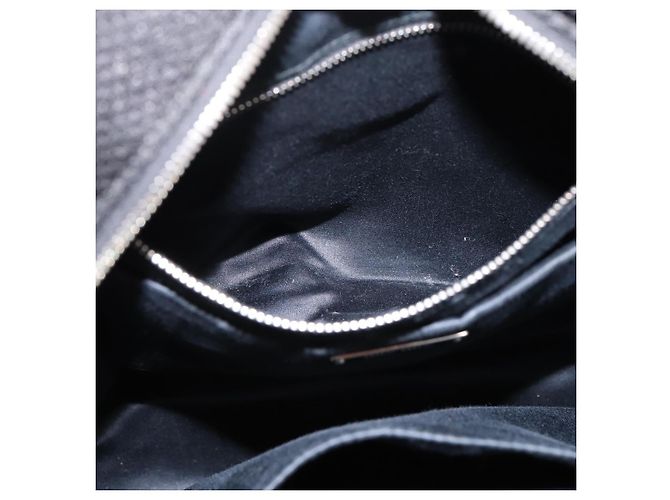 Miu Miu Rucksack Canvas Black Silver Auth ka6007 Schwarz Silber - Ansicht 26