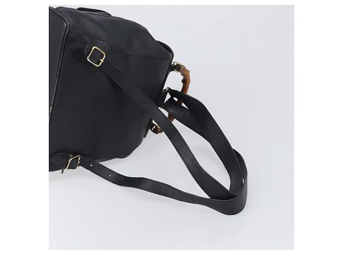 Zaino GUCCI Bamboo in pelle nera e oro 003 2058 0016 Auth fm5437 Nero D'oro - vista 8