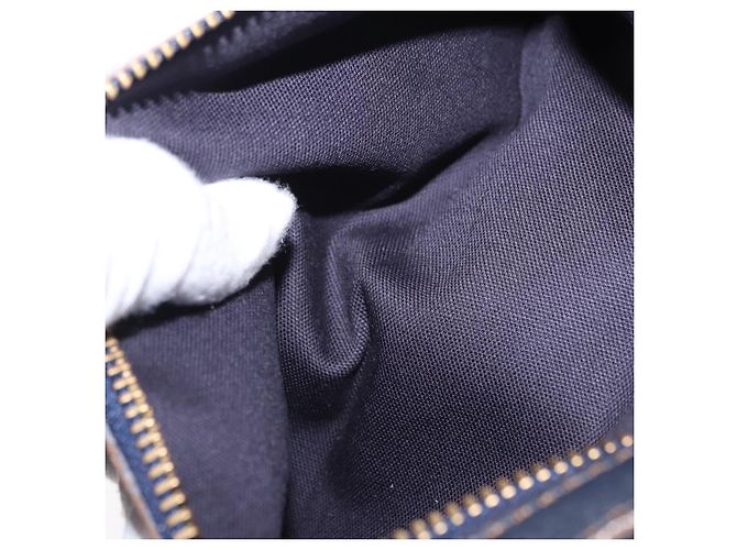 Borsa a tracolla BURBERRY in pelle blu navy e oro Auth 202255 - vista 22