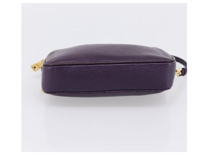 Bolsa de mão Miu Miu em couro roxo dourado Auth 202035V - vista 5