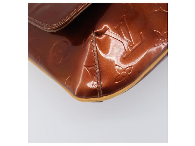 LOUIS VUITTON Monogram Vernis Thompson Street Bag Bronze M91124 LV Auth ka6016 Bronzo - vista 16