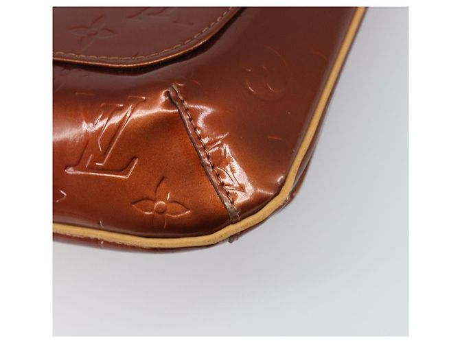 LOUIS VUITTON Monogram Vernis Thompson Street Bag Bronze M91124 LV Auth ka6016 Bronzo - vista 17