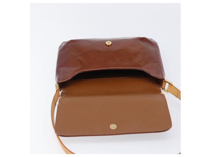 LOUIS VUITTON Monogram Vernis Thompson Street Bag Bronze M91124 LV Auth ka6016 Bronzo - vista 19