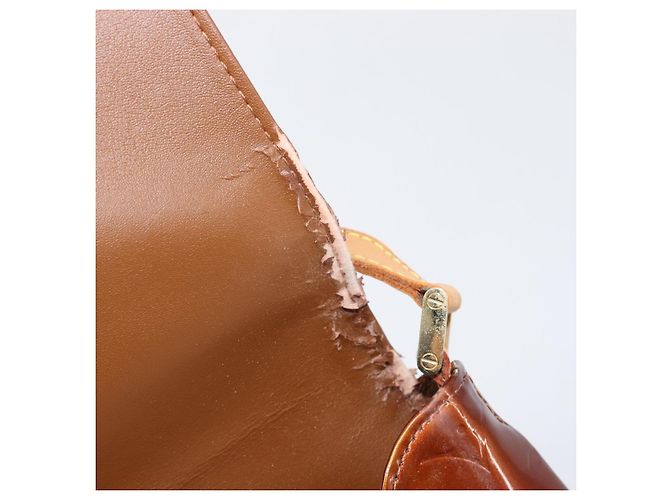 LOUIS VUITTON Monogram Vernis Thompson Street Bag Bronze M91124 LV Auth ka6016 Bronzo - vista 20