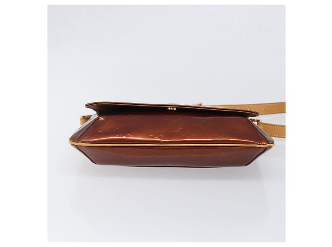 LOUIS VUITTON Monogram Vernis Thompson Street Bag Bronze M91124 LV Auth ka6016 Bronzo - vista 5