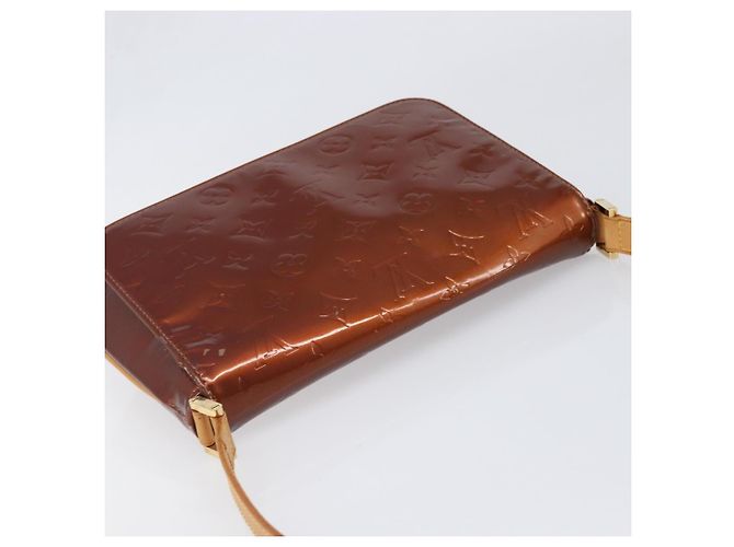 LOUIS VUITTON Monogram Vernis Thompson Street Bag Bronze M91124 LV Auth ka6016 Bronzo - vista 6