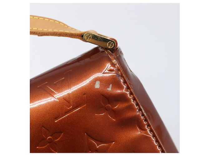 LOUIS VUITTON Monogram Vernis Thompson Street Bag Bronze M91124 LV Auth ka6016 Bronzo - vista 8