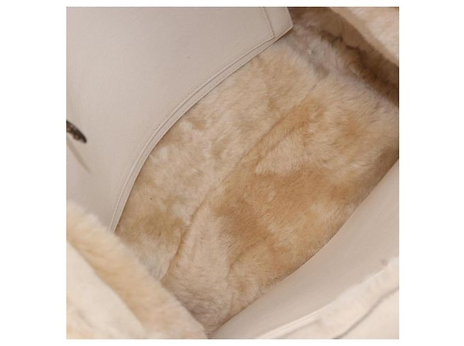 Borsa a mano CHANEL Mouton Beige CC Auth 200356A - vista 11