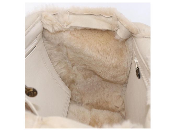 Borsa a mano CHANEL Mouton Beige CC Auth 200356A - vista 18