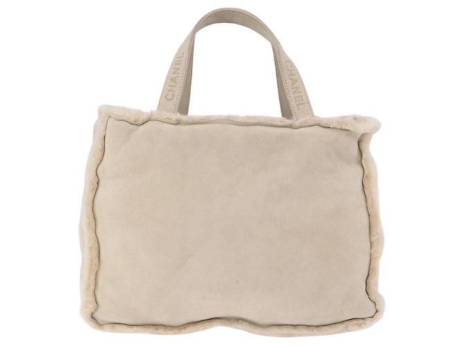 Borsa a mano CHANEL Mouton Beige CC Auth 200356A - vista 2