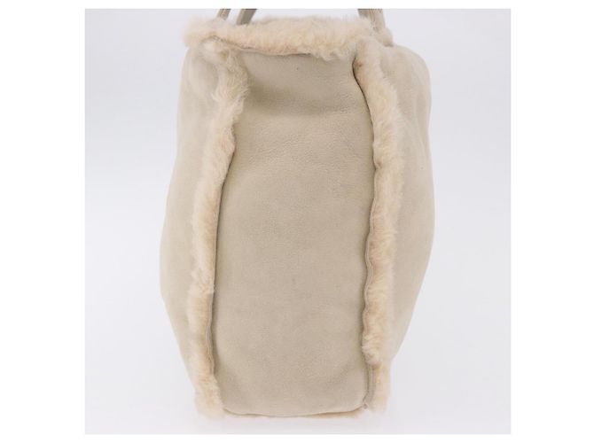 Borsa a mano CHANEL Mouton Beige CC Auth 200356A - vista 5