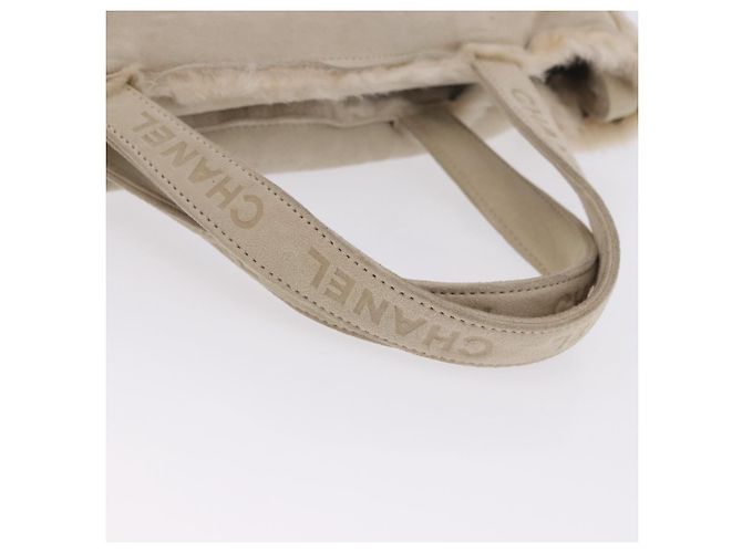 Borsa a mano CHANEL Mouton Beige CC Auth 200356A - vista 8