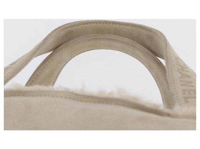 Borsa a mano CHANEL Mouton Beige CC Auth 200356A - vista 9