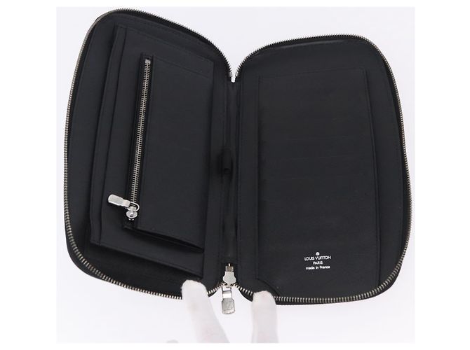 LOUIS VUITTON Taiga Organizer Atoll Travel Case Ardoise M30652 LV Auth 199998A Grigio - vista 9