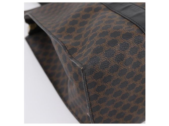Céline Borsa Tote CELINE Macadam PVC Pelle Nero Tono Oro Auth 202273 - vista 15