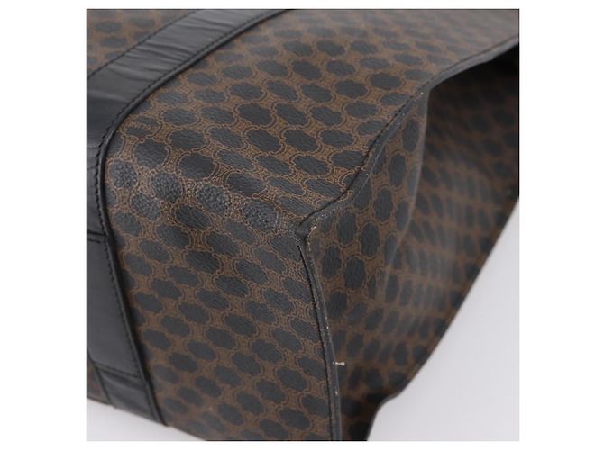Céline Borsa Tote CELINE Macadam PVC Pelle Nero Tono Oro Auth 202273 - vista 16