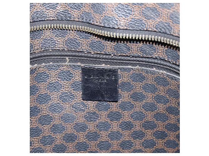 Céline Borsa Tote CELINE Macadam PVC Pelle Nero Tono Oro Auth 202273 - vista 18