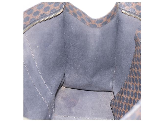 Céline Borsa Tote CELINE Macadam PVC Pelle Nero Tono Oro Auth 202273 - vista 19