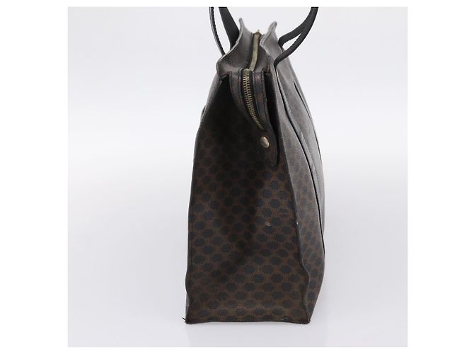 Céline Borsa Tote CELINE Macadam PVC Pelle Nero Tono Oro Auth 202273 - vista 4