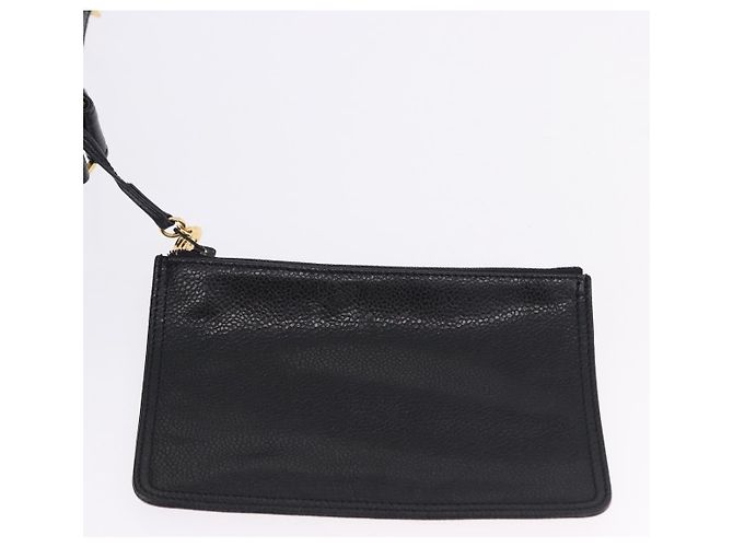 Borsa a tracolla CHANEL Triple Coco Chain in pelle Caviar Nera e Oro CC Auth yk20817SAV Nero D'oro - vista 21