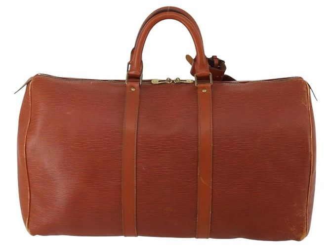 LOUIS VUITTON Epi Keepall 50 Boston Bag Brown M42968 LV Auth 200906 Marrone - vista 2