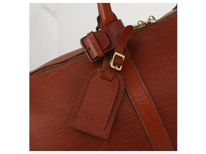 LOUIS VUITTON Epi Keepall 50 Boston Bag Brown M42968 LV Auth 200906 Marrone - vista 20