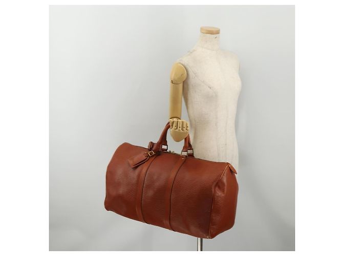 LOUIS VUITTON Epi Keepall 50 Boston Bag Brown M42968 LV Auth 200906 Marrone - vista 23