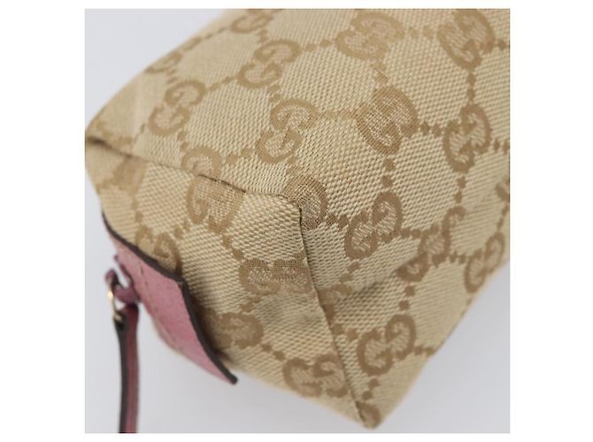Pouch GUCCI GG Canvas Beige Oro 29596 Auth 199845A D'oro - vista 14