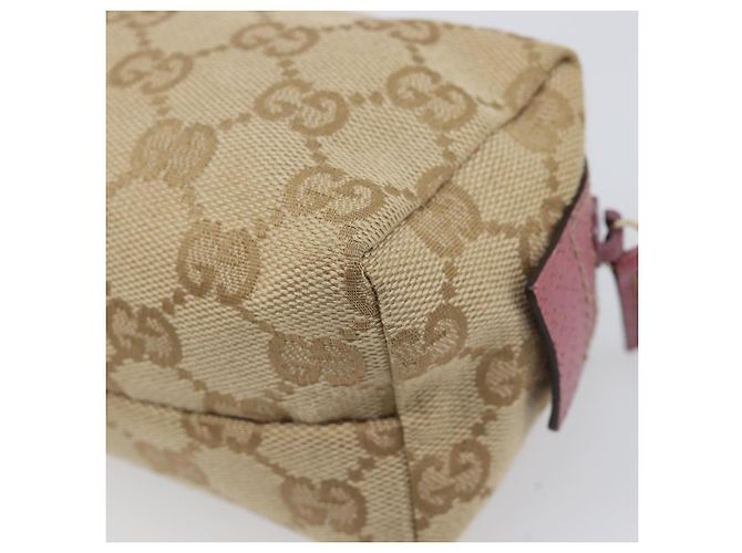 Pouch GUCCI GG Canvas Beige Oro 29596 Auth 199845A D'oro - vista 15