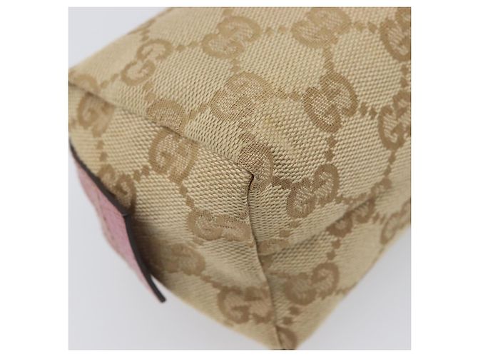 Pouch GUCCI GG Canvas Beige Oro 29596 Auth 199845A D'oro - vista 16