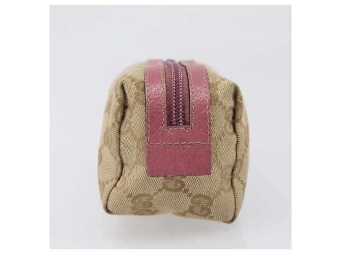 Pouch GUCCI GG Canvas Beige Oro 29596 Auth 199845A D'oro - vista 3