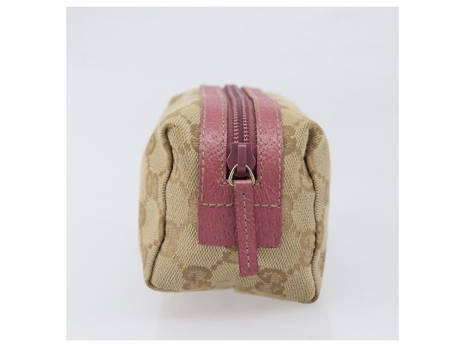 Pouch GUCCI GG Canvas Beige Oro 29596 Auth 199845A D'oro - vista 4