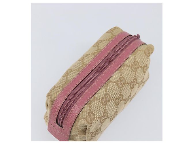 Pouch GUCCI GG Canvas Beige Oro 29596 Auth 199845A D'oro - vista 5