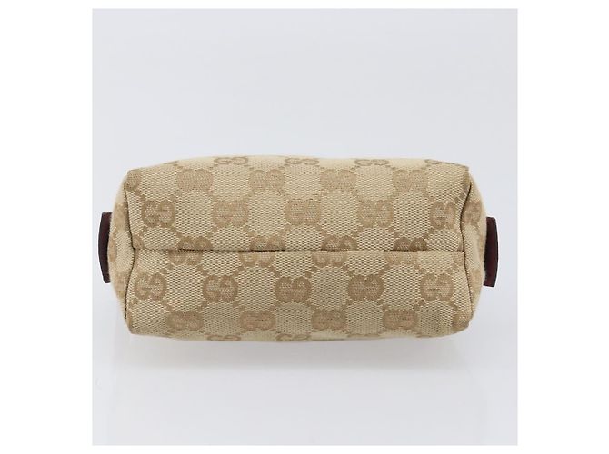 Pouch GUCCI GG Canvas Beige Oro 29596 Auth 199845A D'oro - vista 6