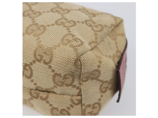 Pouch GUCCI GG Canvas Beige Oro 29596 Auth 199845A D'oro - vista 7