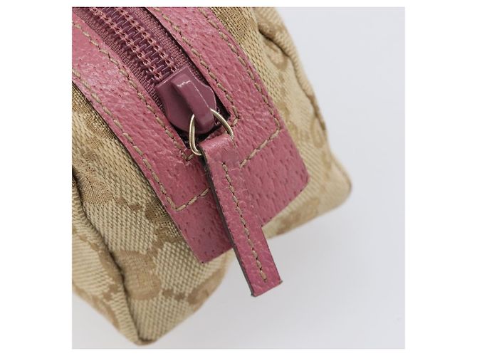 Pouch GUCCI GG Canvas Beige Oro 29596 Auth 199845A D'oro - vista 8