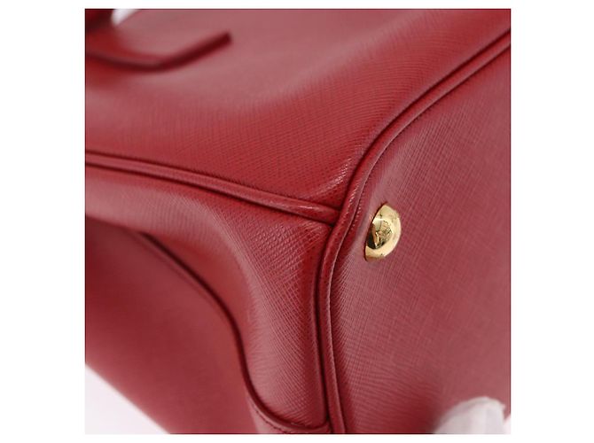 Borsa a mano PRADA Galleria in pelle Saffiano 2way Rossa Oro Auth 199932V Rosso D'oro - vista 18