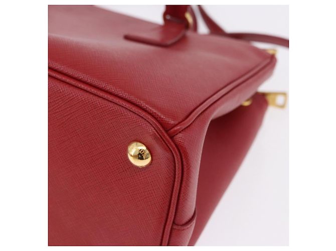 Borsa a mano PRADA Galleria in pelle Saffiano 2way Rossa Oro Auth 199932V Rosso D'oro - vista 19