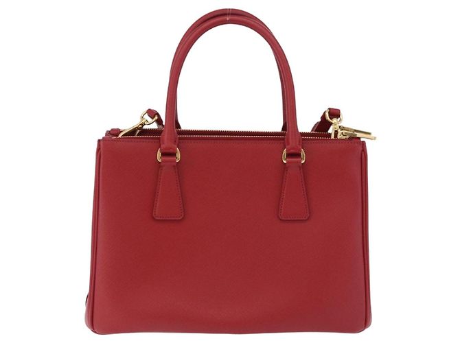 Borsa a mano PRADA Galleria in pelle Saffiano 2way Rossa Oro Auth 199932V Rosso D'oro - vista 2