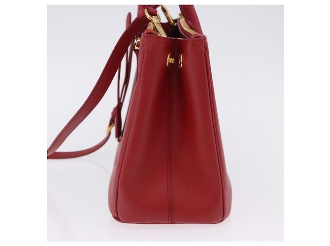 Borsa a mano PRADA Galleria in pelle Saffiano 2way Rossa Oro Auth 199932V Rosso D'oro - vista 3