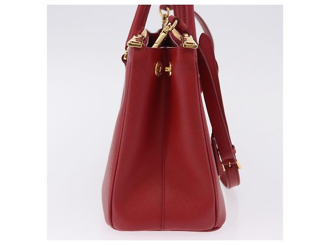 Borsa a mano PRADA Galleria in pelle Saffiano 2way Rossa Oro Auth 199932V Rosso D'oro - vista 4
