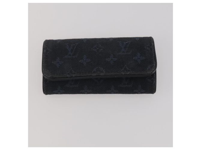LOUIS VUITTON Epi Monogram Key Case Coin Purse Wallet 5 Set Blue LV Auth BA15060 Giallo - vista 19